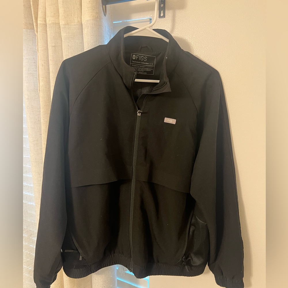 FIGS Bomber Jacket - Black - Size L